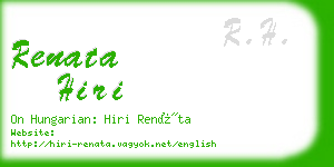 renata hiri business card